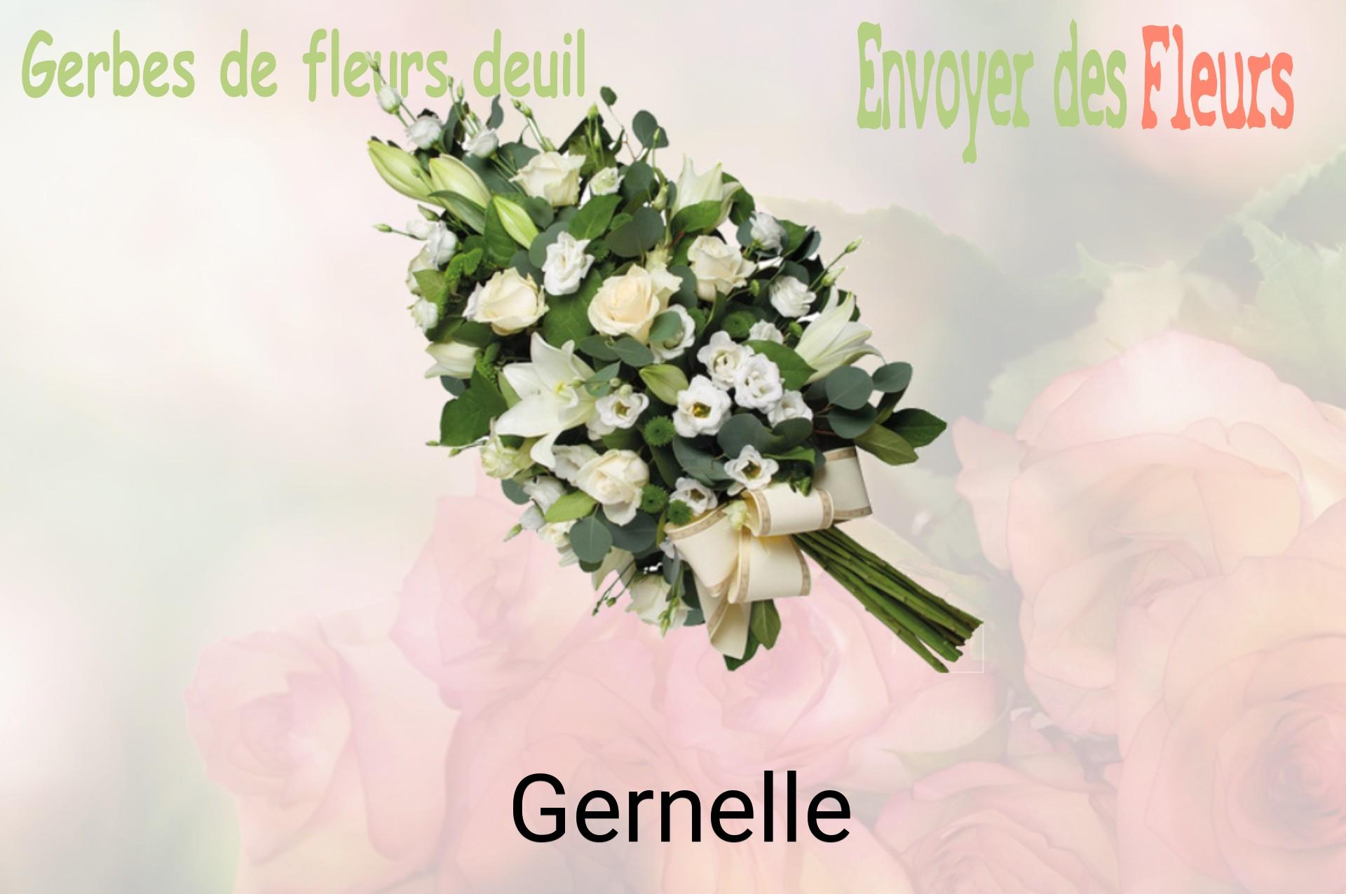 Gerbe de fleurs de deuil livrée à Gernelle